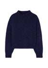 EAST - Navy Melange-Knitwear-American Vintage-Butler Loftet