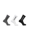 EVERYDAY CREW 3-PACK - Zwart / Wit / Met Grijs Melange-Sokken/kousen-Salomon-Butler Loftet