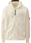 OPEN DIAGONAL RAISED FLEECE MET CAPUCHON - Wit-Hoodies-C.P. Bedrijf-Butler Loftet