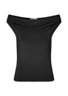 HimaMD off-shoulder top - Black-Top-Modström-Butler Loftet