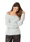 Jane Knit Blouse - Light Grey Melange-Knitwear-Neo Noir-Butler Loftet