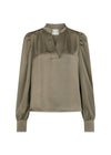 Rosslyn zware satijnen blouse - Cold Army-blouses-Neo Noir-Butler Loftet