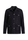 Safari Shirt Jacket - Navy-Outerwear-Oscar Jacobson-Butler Loftet