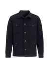 Safari Shirt Jacket - Navy-Shirts-Oscar Jacobson-Butler Loftet