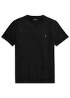 Op maat gemaakt slim fit T-shirt met korte mouwen - Zwart-T-shirts-Ralph Lauren-Butler Loftet