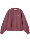 W American Script Sweat - Dusty Fuchsia-Sweaters-Carhartt WIP-Butler Loftet