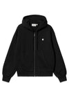 W Casey Jacket met capuchon - Zwart / Zilver-Hoodies-Carhartt WIP-Butler Loftet