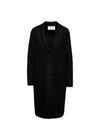 WOMEN OVERCOAT PRESSED WOOL - Black-Outerwear-Harris Wharf London-Butler Loftet