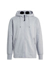 sweatshirts met capuchon open diagonaal verhoogd fleece - Grey Melange-Hoodies-C.P. Bedrijf-Butler Loftet
