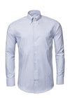 Eton's slanke kreukvrije button-down - blauw. Koop hier overhemden.