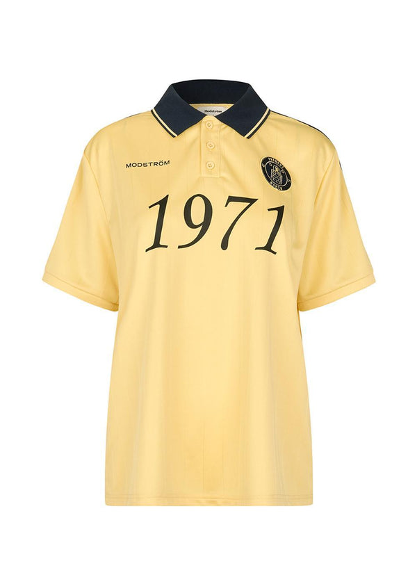 1971 SS-polo - Geel/Marineblauw-T-shirts-Modström-Butler Loftet