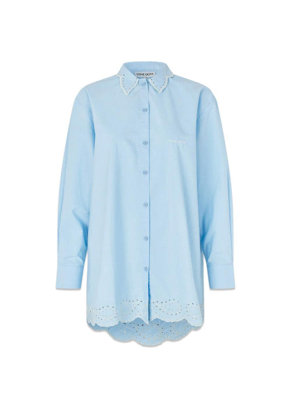 2499 Licht Katoen - Theepot Blauw-Shirts-Stine Goya-Butler Loftet