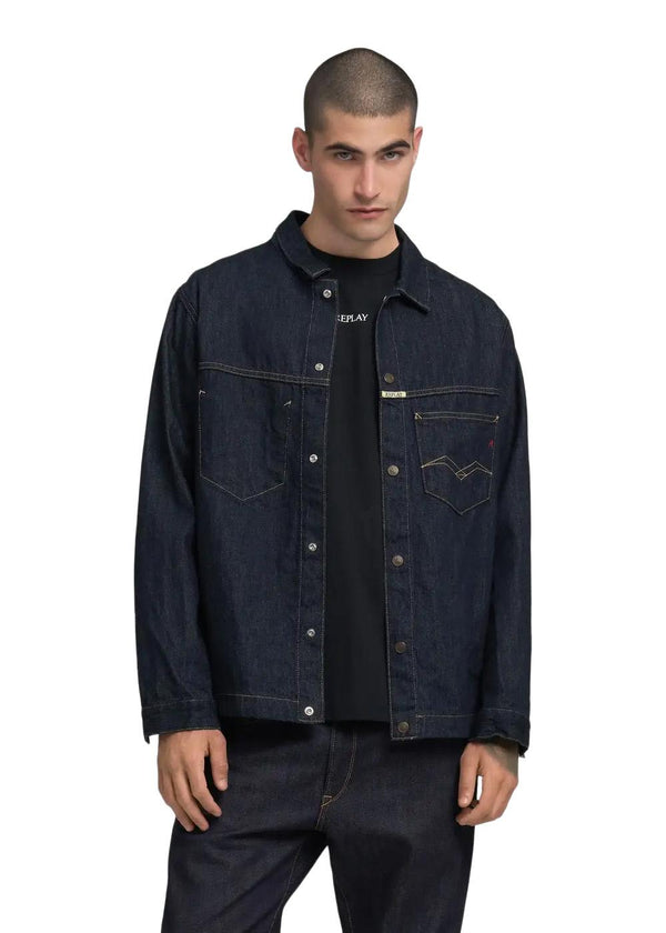 9zero1 Spijkerjasje - Donker Denim-Overhemden-Replay-Butler Loftet