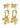 AJANI earrings 2-in-1 set, gold-plated - Gold Plated-Jewellery-Pilgrim-Butler Loftet