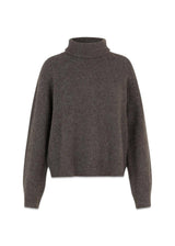 AdrianMD t-neck - Espresso Melange-Knitwear-Modström-Butler Loftet