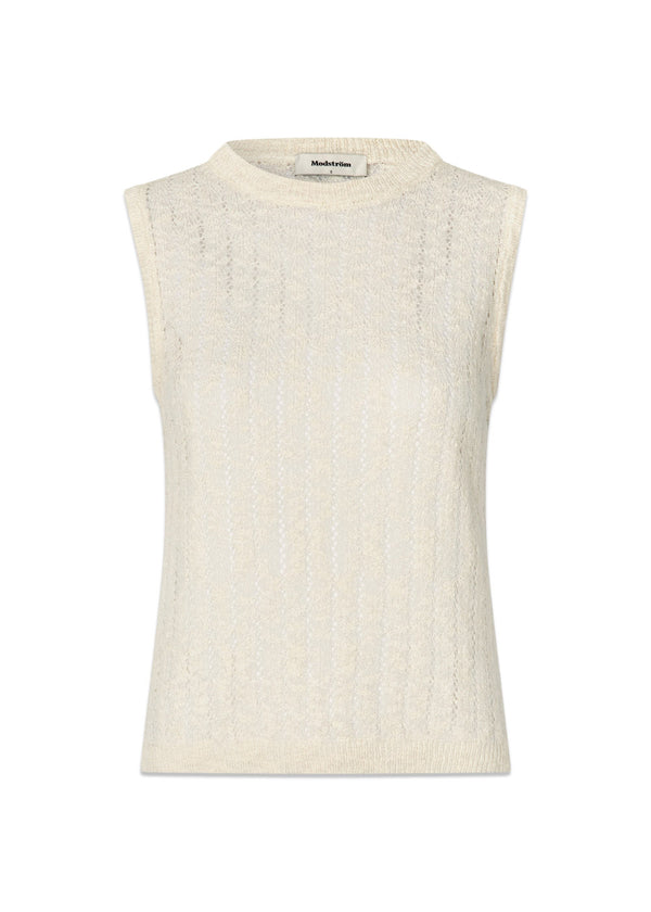 Agnesmd top - Vanille Crème-Top-Modström-Butler Loftet