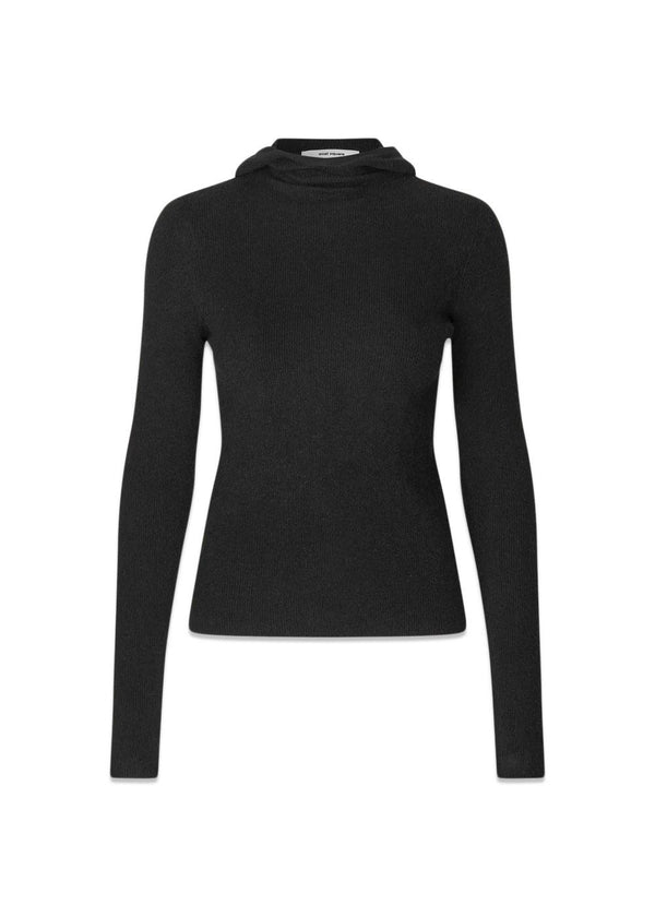Alanis Hood Knit - Zwart-Knitwear-Oval Square-Butler Loftet