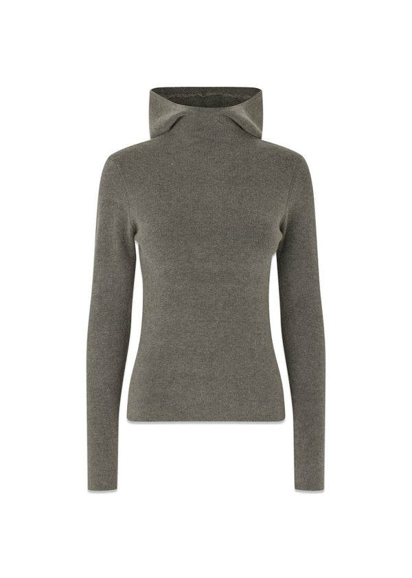 Alanis Hood Knit - Coca Mokka-Knitwear-Oval Square-Butler Loftet