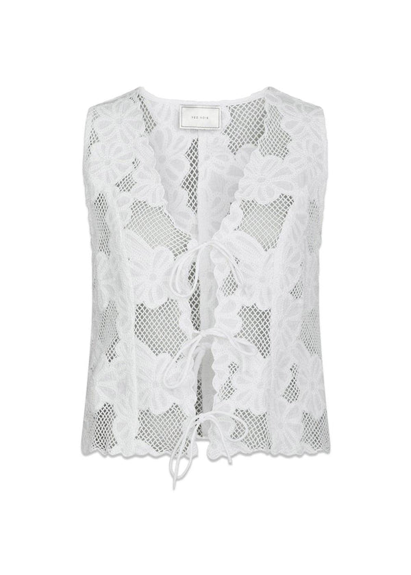 Alboa Borduurtop - Off White-Top-Neo Noir-Butler Loftet