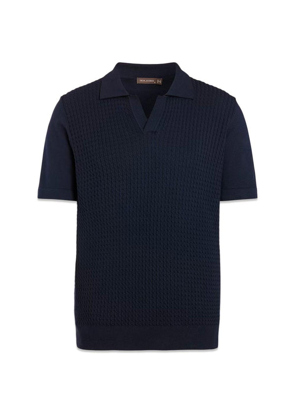 Alf Poloshirt S-S - Nachtblauw-Knitwear-Oscar Jacobson-Butler Loftet
