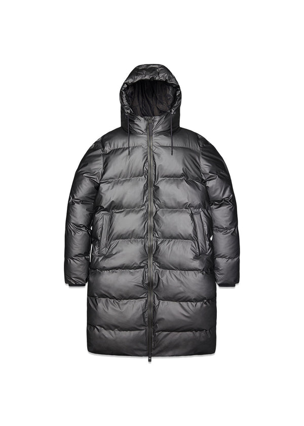 Alta Longer Puffer Jacket W3T4 - Metallic Grey-Outerwear-Rains-Butler Loftet