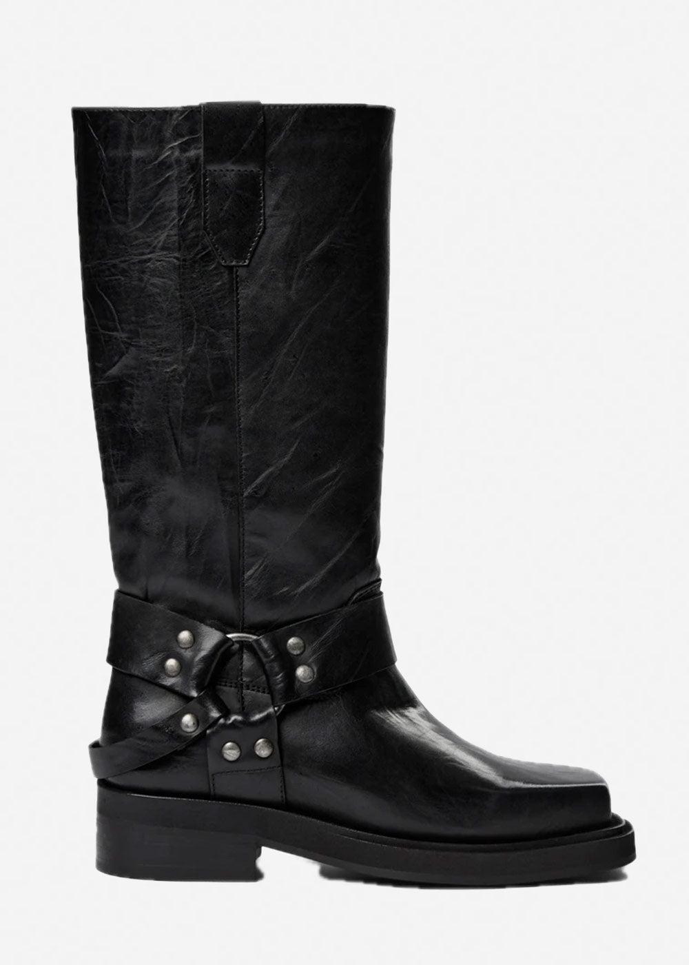 Angelina - Black Crinkle-Boots-Pavement-Butler Loftet