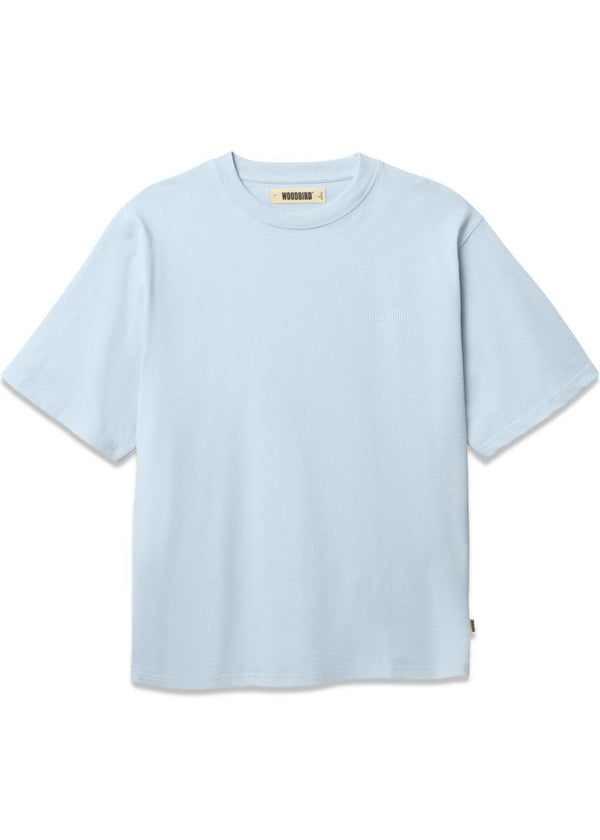 Baine Base t-shirt - Dusty Blue-T-shirts-Woodbird-Butler Loftet