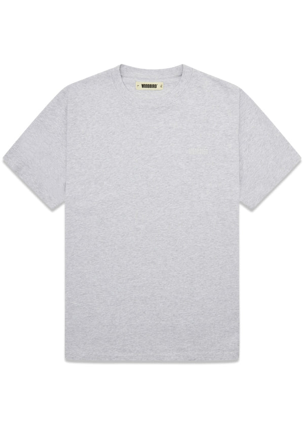 Baine Base T-shirt - Snow Melange-T-shirts-Woodbird-Butler Loftet