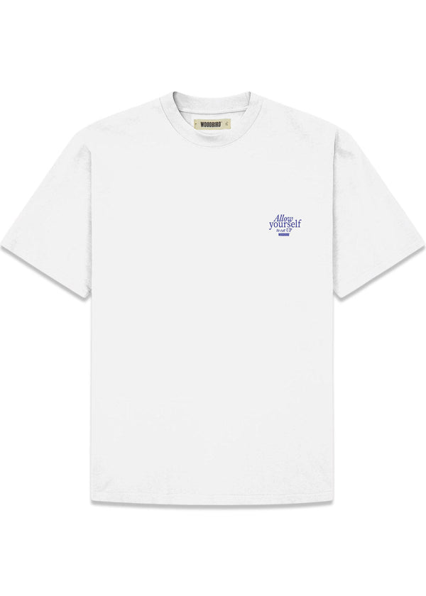 Baine Eat Tee - White-T-shirts-Woodbird-Butler Loftet
