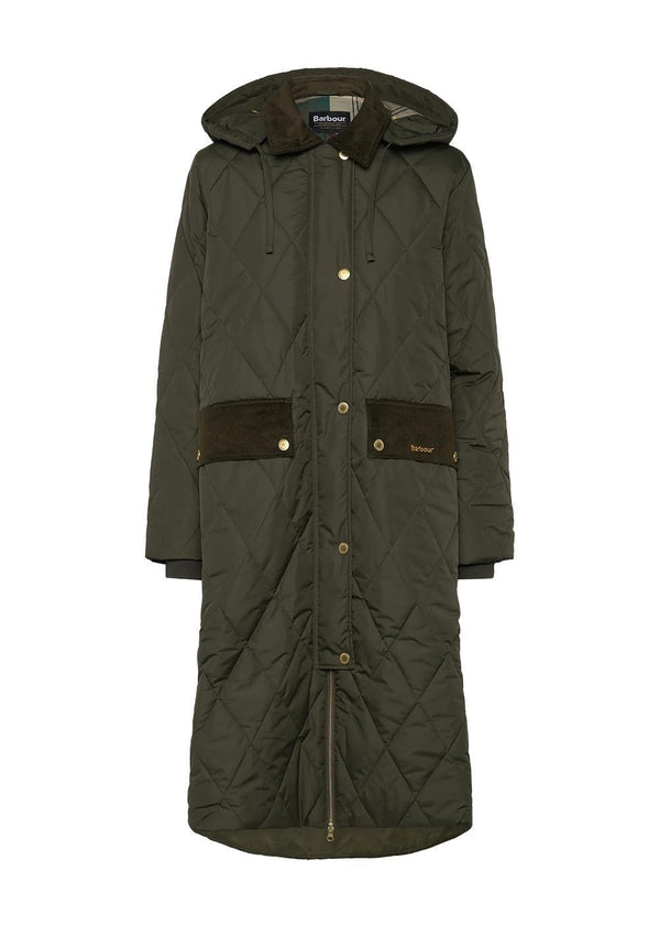 Barbour Meredith gewatteerde jas - olijf/oude tartan-bovenkleding-Barbour-Butler Loftet