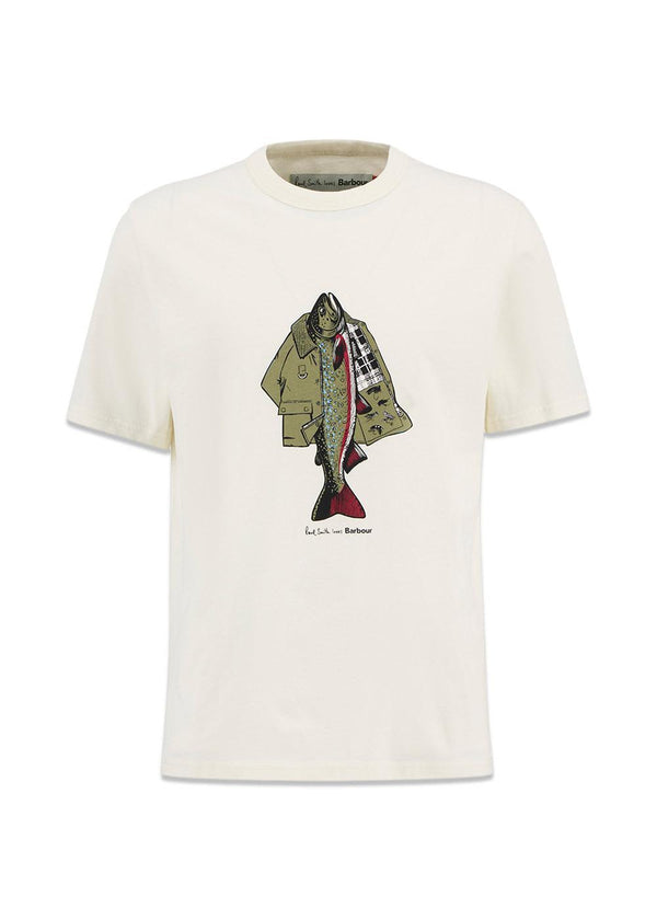 Barbour PS Fishing Tee - Whisper Wit-T-shirts-Barbour-Butler Loftet