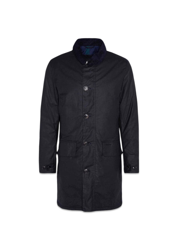Barbour Wax Mac - Zwart/Greenloch Tartan-Bovenkleding-Barbour-Butler Loftet