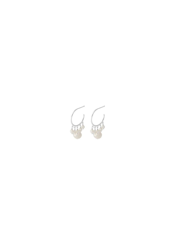 Pernille Corydon's Bay Hoops - Zilver. Koop hier oorbellen.