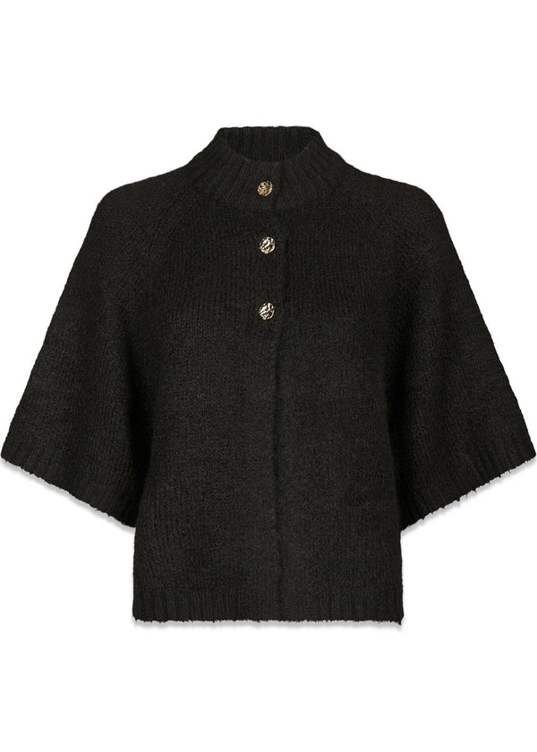 Benuta Fluffy Gebreid Vest - Donkerbruin-Knitwear-Neo Noir-Butler Loftet