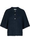 Benuta Fluffy Knit Cardigan - Navy-Knitwear-Neo Noir-Butler Loftet