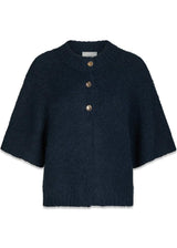 Benuta Fluffy Knit Cardigan - Navy-Knitwear-Neo Noir-Butler Loftet