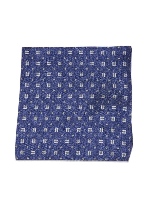 Blauwe Zijden Pochet - Blauw-Accessoires-Portia-Butler Loftet