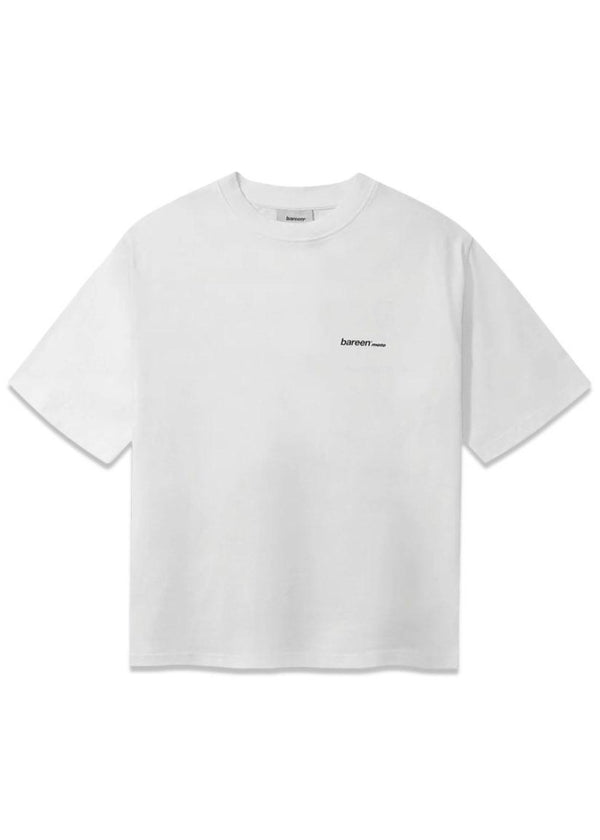 Box Fit T-shirt - Gesponsord - Wit-T-shirts-Bareen-Butler Loftet