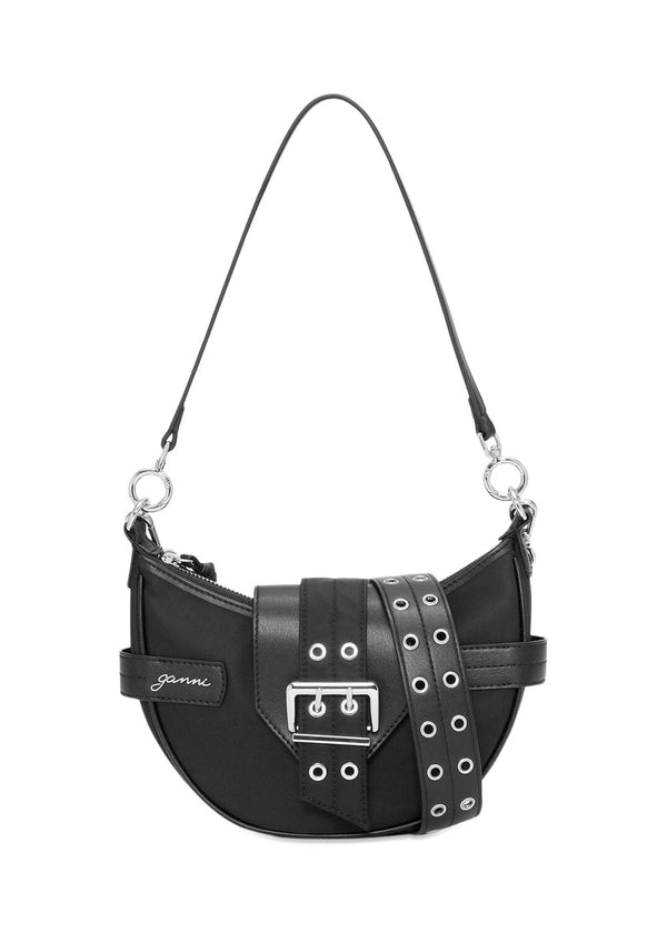 Bucky Bag Small Crossbody Nylon - Black-Bags-Ganni-Butler Loftet