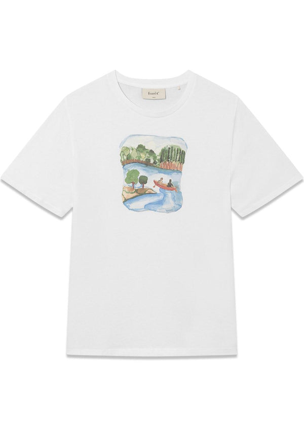CANOE T-SHIRT - White-T-shirts-Forét-Butler Loftet