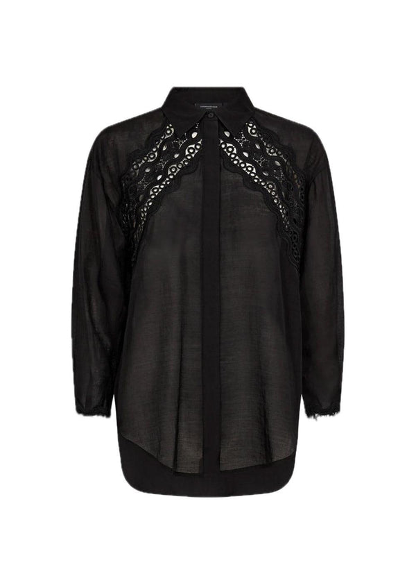 CMMOLLY-SHIRT - Zwart-Overhemden-Copenhagen Muse-Butler Loftet