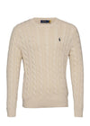 Kabelgebreid katoenen sweatshirt - Crème-Knitwear-Ralph Lauren-Butler Loftet