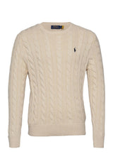 Kabelgebreid katoenen sweatshirt - Crème-Knitwear-Ralph Lauren-Butler Loftet