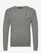 Kabelgebreid katoenen sweatshirt - Grijs-Knitwear-Ralph Lauren-Butler Loftet