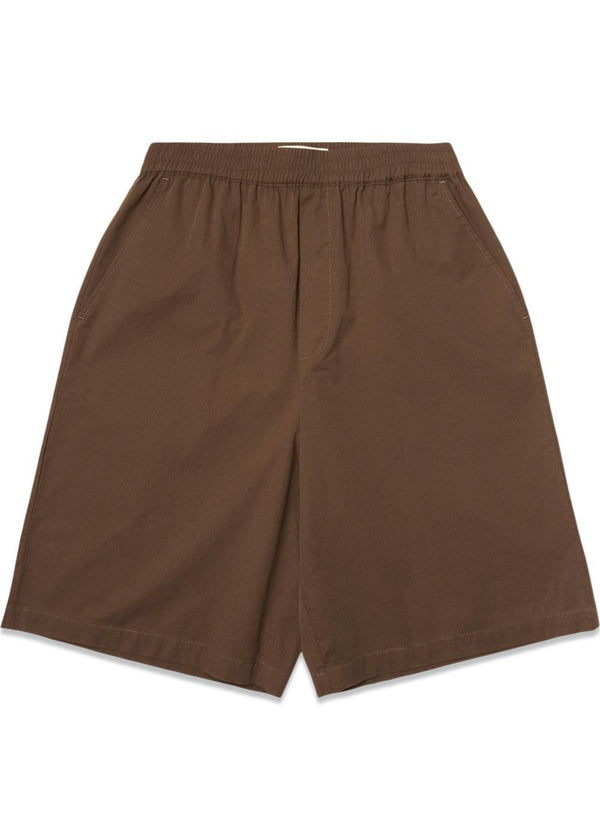 Cal Twill Shorts - Donkerbruin-Shorts-Woodbird-Butler Loftet