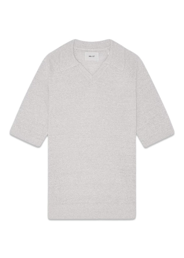 Cale Polo met V-hals 6565 - Winter Sky-Knitwear-Nn. 07-Butler Loftet