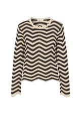 CaryMD o-neck - Summer Sand Black-Knitwear-Modström-Butler Loftet