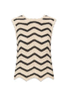 CaryMD top - Summer Sand Thin Black Stripe-Top-Modström-Butler Loftet