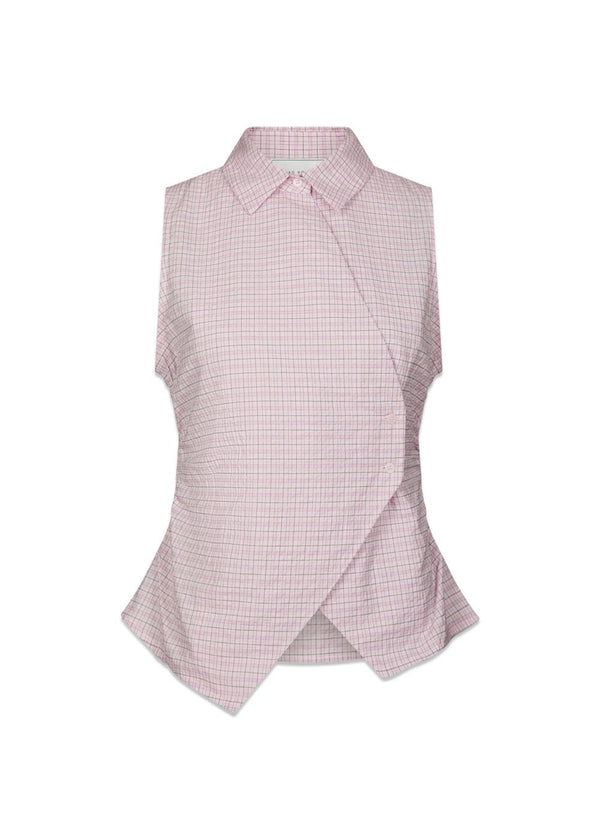 Celeste Geruite Top - Lichtroze-Top-Neo Noir-Butler Loftet
