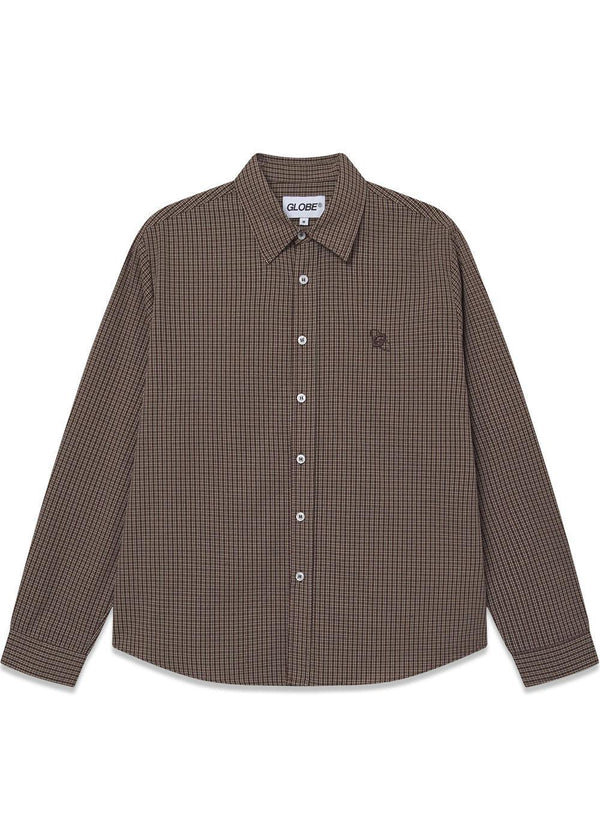 Checkered Shirt 'Brown' - Brown-Shirts-Globe Studios-Butler Loftet